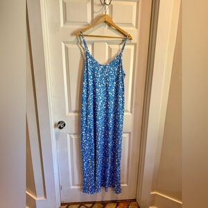 Blue Floral Maxi Dress